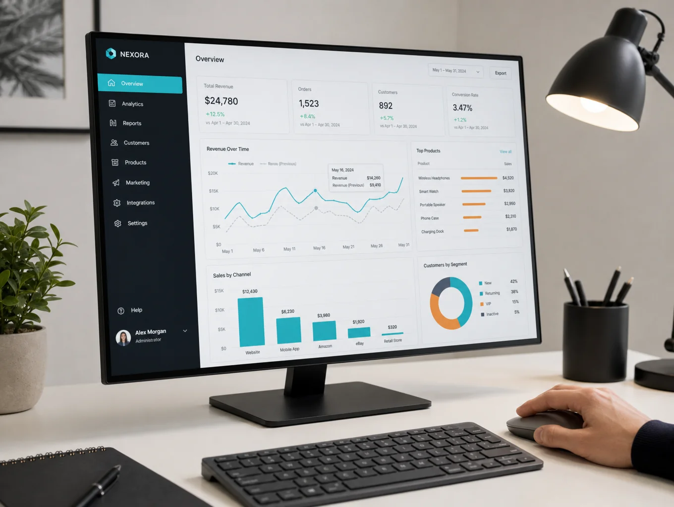 Modern digital strategy interface on a high-resolution screen