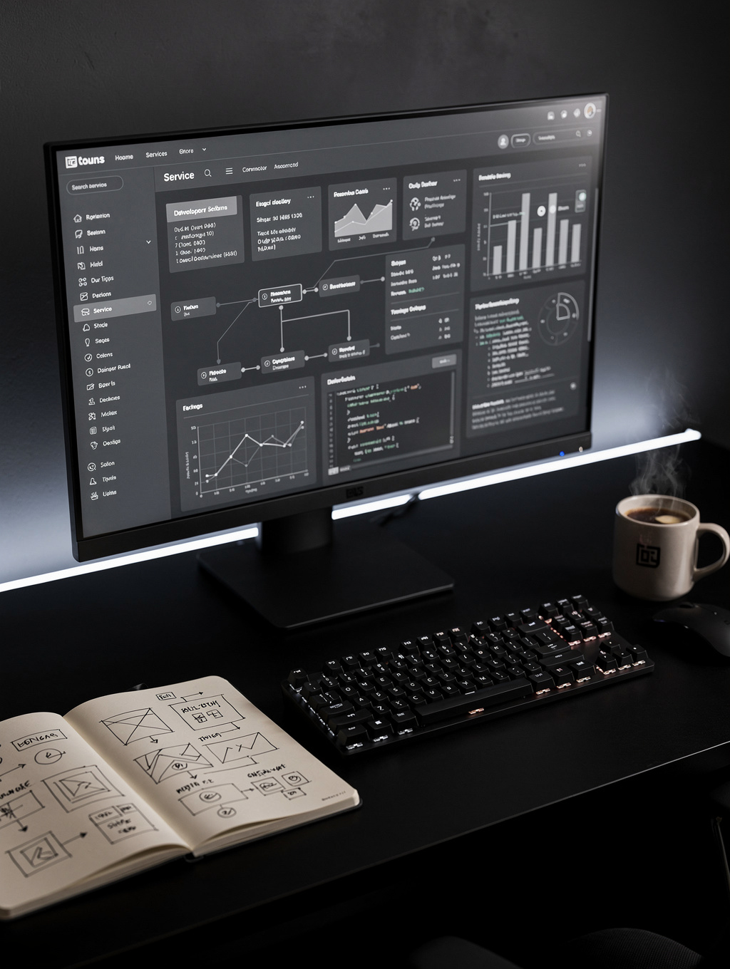 Server monitoring interface for reliable hosting